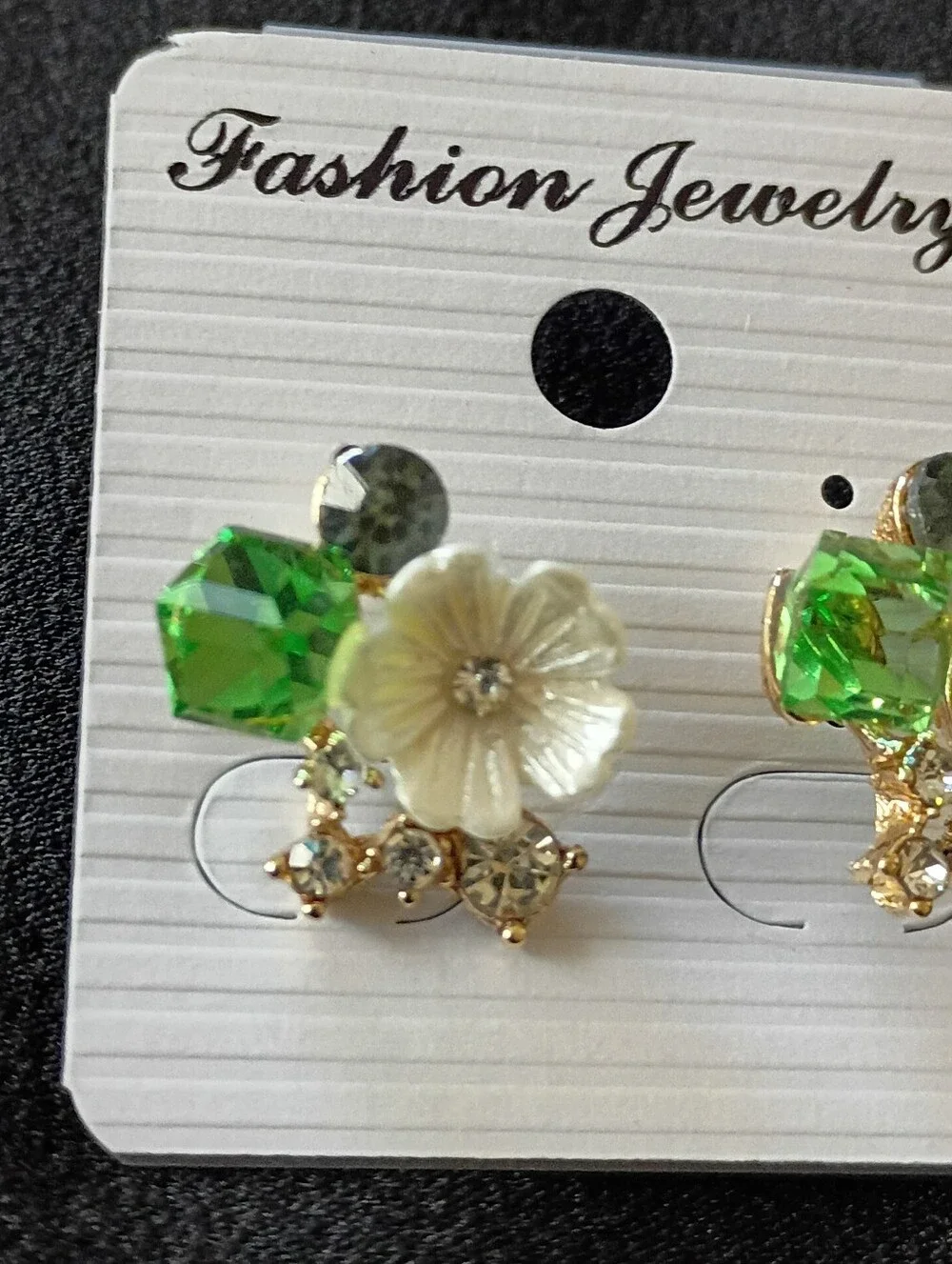 flower stud earrings gold tone women floral cluster crystal rhinestone jewelry